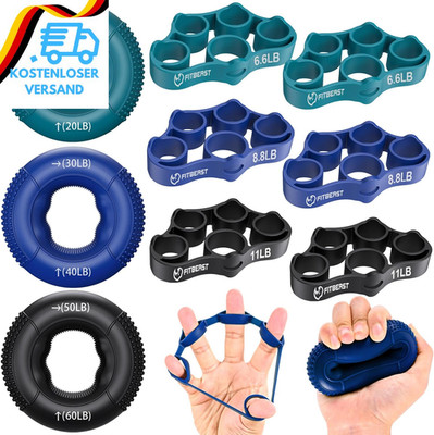 Fitbeast Griffkrafttrainer, Fingertrainer, Unterarmstärker 9-Teiliges Set, Gezie