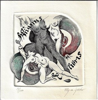ELLY DE KOSTER: Exlibris für K. Hermanns "Urteil des Paris"