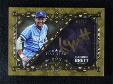 2024 Topps Five Star Baseball Royalty Gold 1/10 George Brett #BR-GB Auto HOF 6v3
