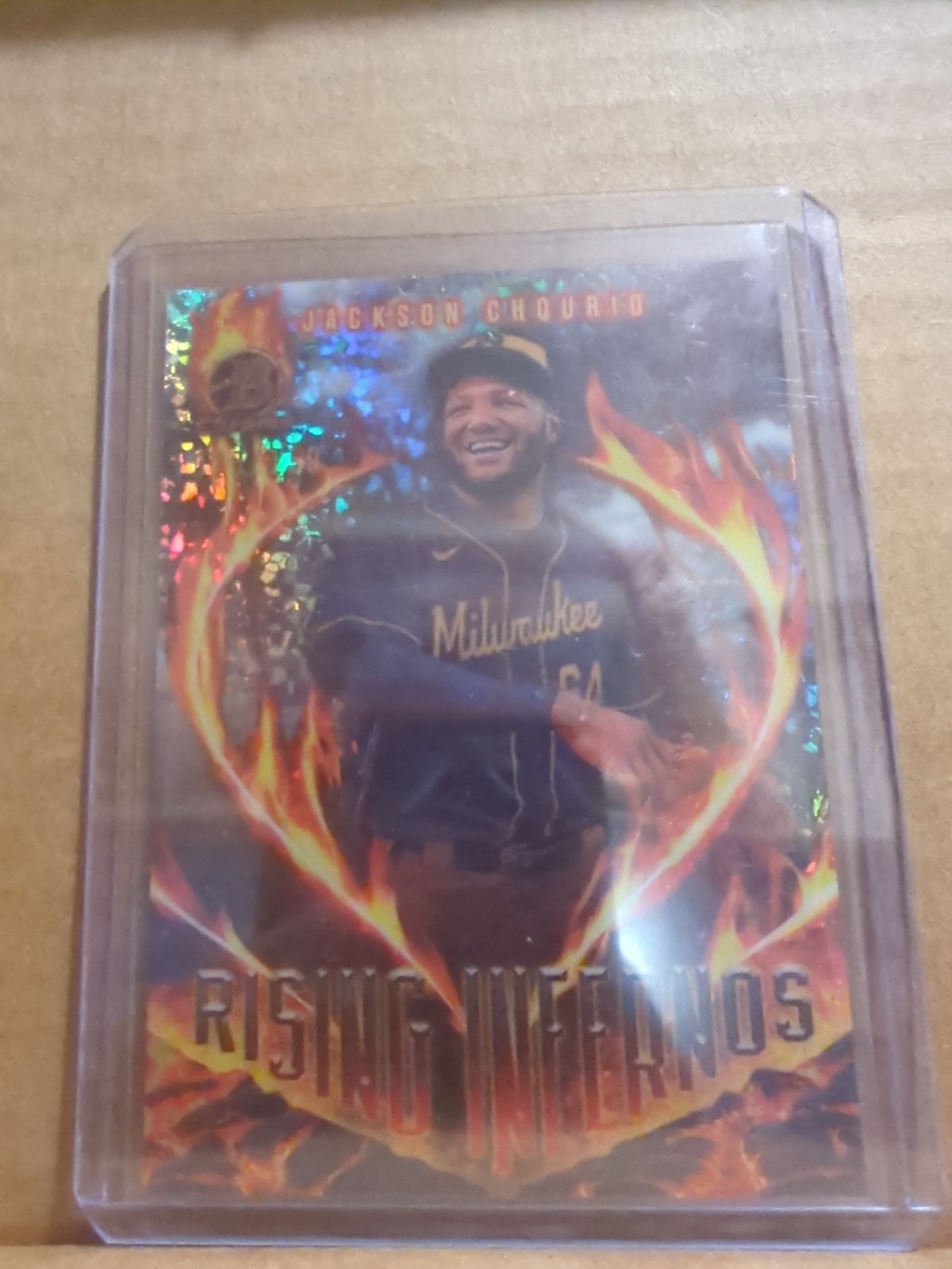 2024 Bowman Chrome Jackson Chourio Rising Infernos Mini Diamond /150