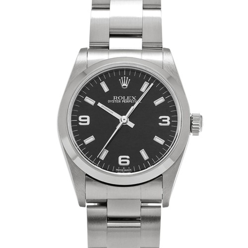 ROLEX Oyster Perpetual 77080 black WATCH 729722