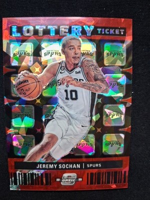 2022-23 Contenders Optic - Jeremy Sochan - ROOKIE RED CRACKED ICE PRIZM - Spurs