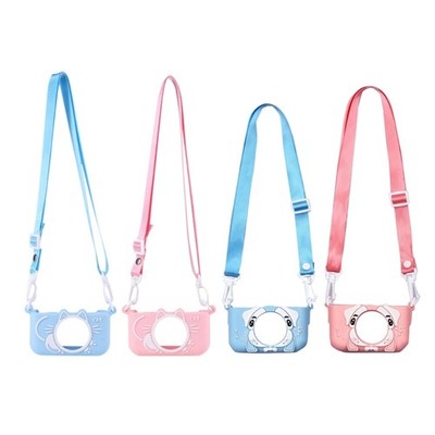 Kids Camera Protective Cover Case- Children Camera Silicone Shell Mini Adjustabl