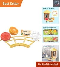 Birdfy Pro Perch: Wider Extension for DIY Bird Feeders & Add-ons in Yellow