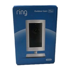 Ring Outdoor Cam Plus Battery 2K HD Smart Security Camera   White