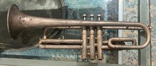 Vintage Antique Musketeer Maestro Silver Trumpet 1930  s-1940  s RARE