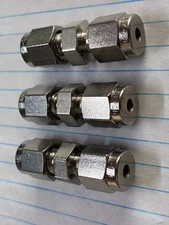 1/8" X 1/8" Swagelok NEW 316 S/S Reducing  Tube Couplings- Total  3 Fitting