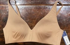 Gap Body Everyday Wire Free Bra Lightly Lined Womens 34a Beige New Nwt