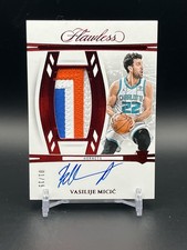 2023-24 Flawless Game-worn Patch Vasilije Micic Auto 01/15 Ruby #VPA-VMC Hornets