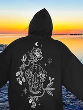 Womens Funny Chicken Letter Print Hoodie Casual Pullover Soft Polyester