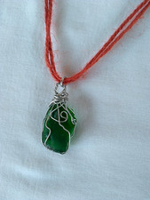 Beach Sea Glass Pendant Necklace 22" Boho Jewelry USA Seller Gift