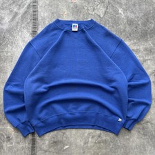 Vintage 90s Blank Blue Russell Athletic Sports Sweatshirt
