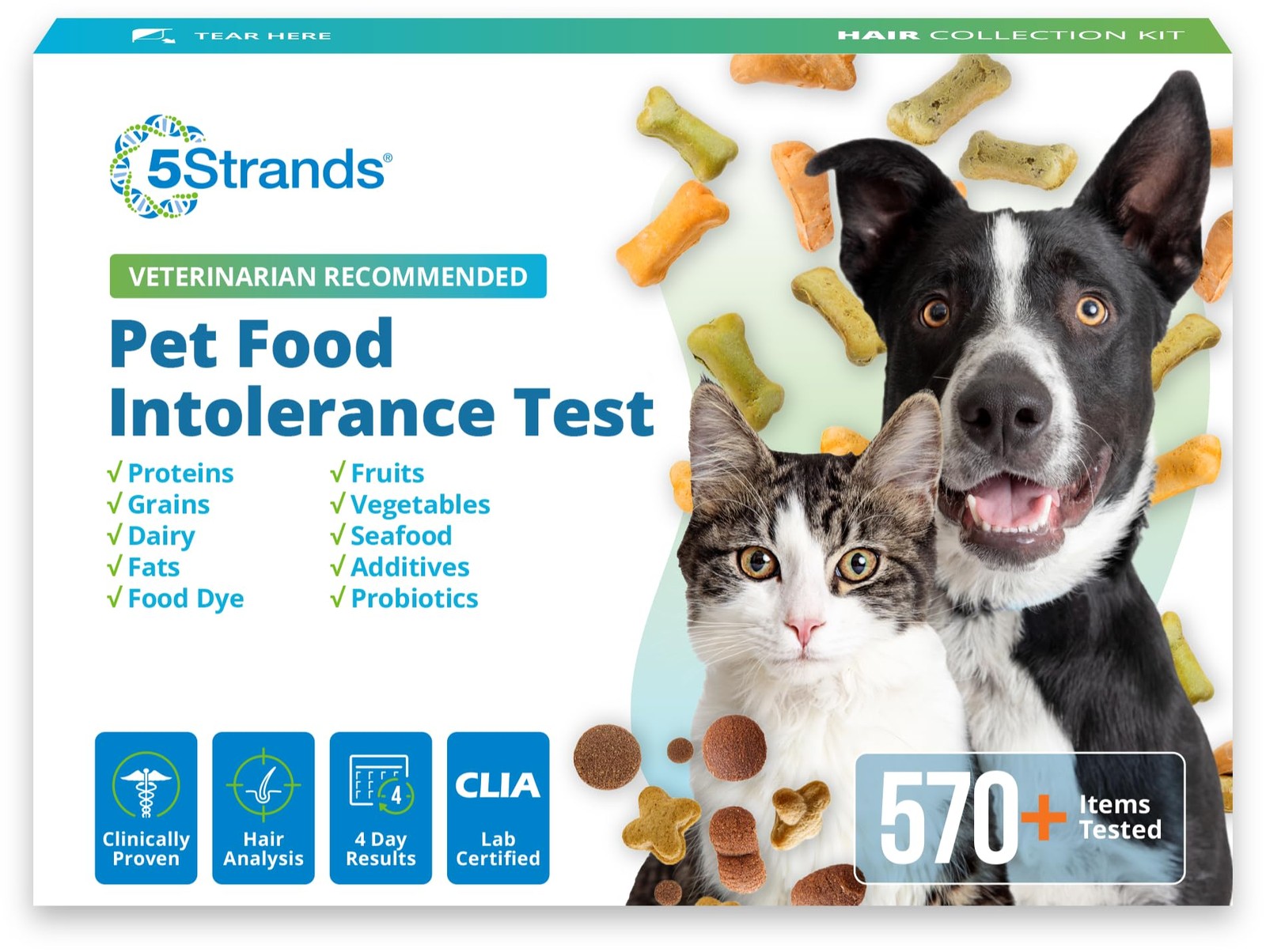 Pet Food Intolerance Test, at Home Sensitivity Test for Dogs & Cats, 575 Item...