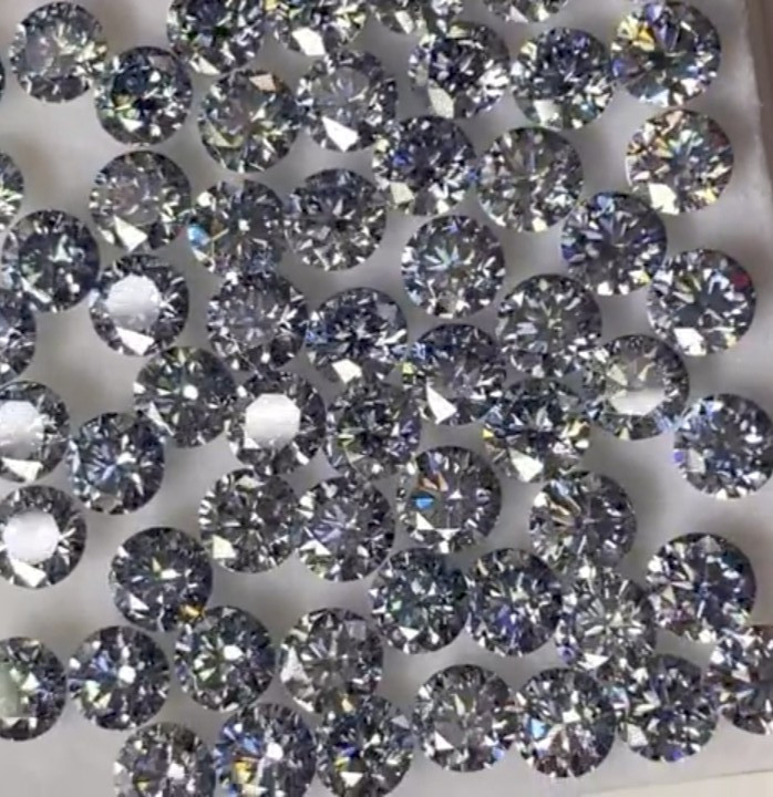 6 Ct Certified VVS1 D Grade Round Cut Natural Blue Color Diamond 20 Pcs - second product detail image
