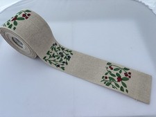 1 m Stickband Leinen bedruckt Vaupel & Heilenbeck natur 7,5 cm breit 11-f&auml;dig