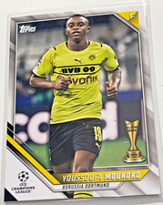RARE YOUSSOUFA MOUKOKO ROOKIE CARD 2021-22 TOPPS UEFA CLUB COMPETITIONS BVB. rookie card picture