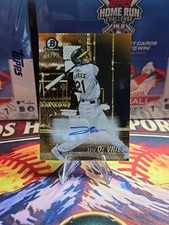 2025 BOWMAN DRAFT Leo De Vries ACHROMATIC GOLD AUTO /50 * CLEAN ** MAKE OFFER **