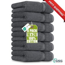 6 PACK HAND TOWELS 16x28 INC. 100 COTTON, ULTRA SOFT  ABSORBENT