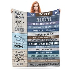 60x50 Mom Throw Blanket, Super Soft Flannel, Mothers Day, Birthday Gift