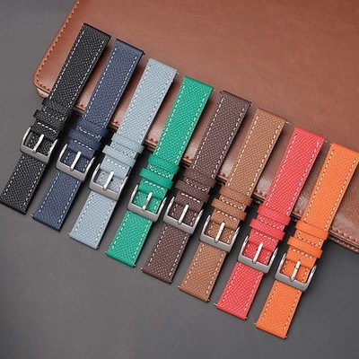 22mm Genuine Leather Watch Strap For Swatch & Blancpain Fifty Fathoms
