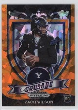 2021 Panini Prizm Draft Picks Crusade Orange Ice Prizm Zach Wilson #168 14x1