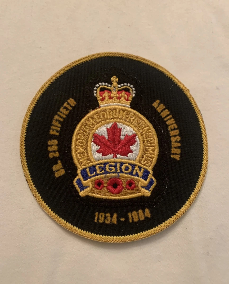 Royal Canadian Legion Branch 255 Windsor Ontario 50th Anniversary 1984 Patch