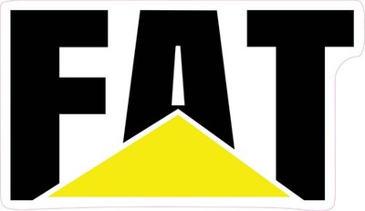 FAT CAT Parody Funny Hard Hat Vinyl Bumper Sticker Decal