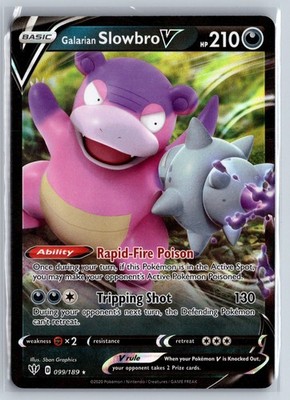Galarian Slowbro Pokémon TCG Darkness Ablaze Ultra Rare DAA 099/189 Pokemon NM F