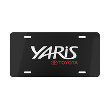 Toyota Yaris Car Front License Plate Tag Vanity Style Auto Metal Aluminum