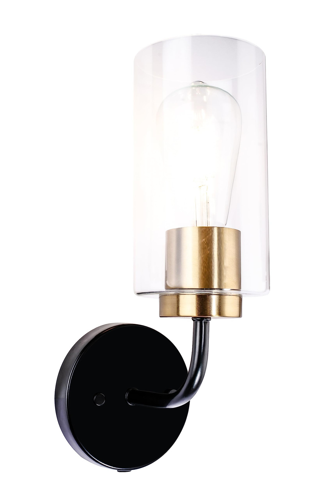 1-Light Matte Black Indoor Wall Fixture 4-3/4