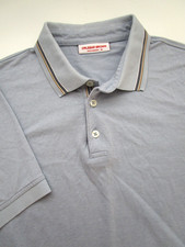 Mens Medium Orlebar Brown Polo Shirt Dominic SS Blue Cotton Lyocell Romania