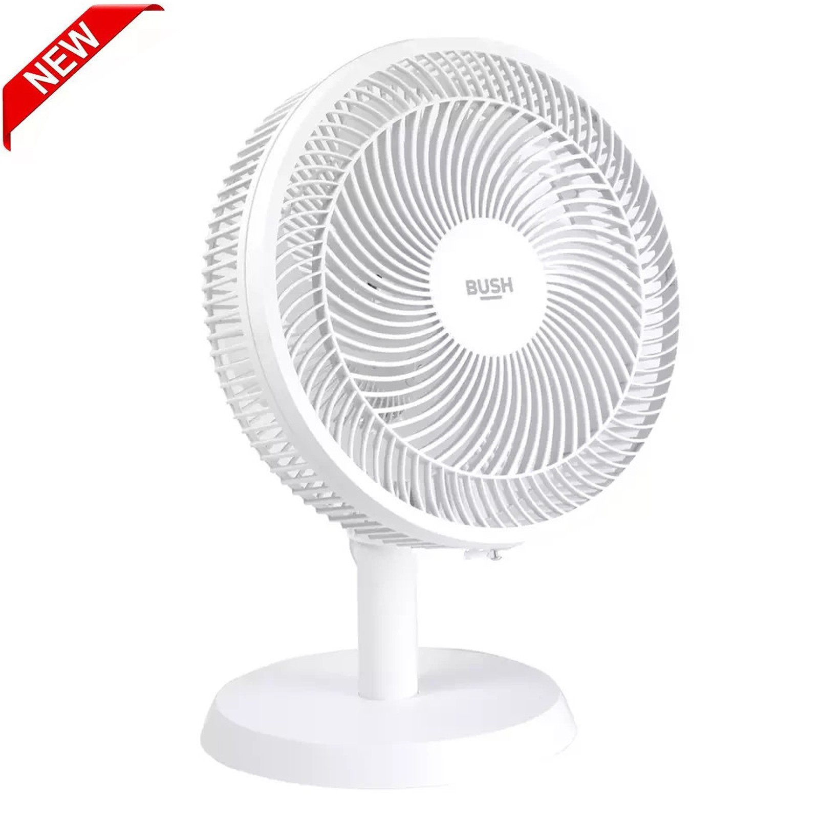 Bush 12 inch Desk Fan 3 Speed Oscillating Tilt Adjustable Matt White 7419230 New