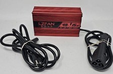 LZFAN Golf Cart Battery Charger 48V 15A Smart 3-Pin Triangle Plug Red Lead Acid
