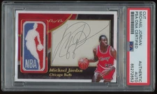 Michael Jordan Signed Cut Auto NBA Logoman 1/1 Custom Card PSA Auto Slabbed