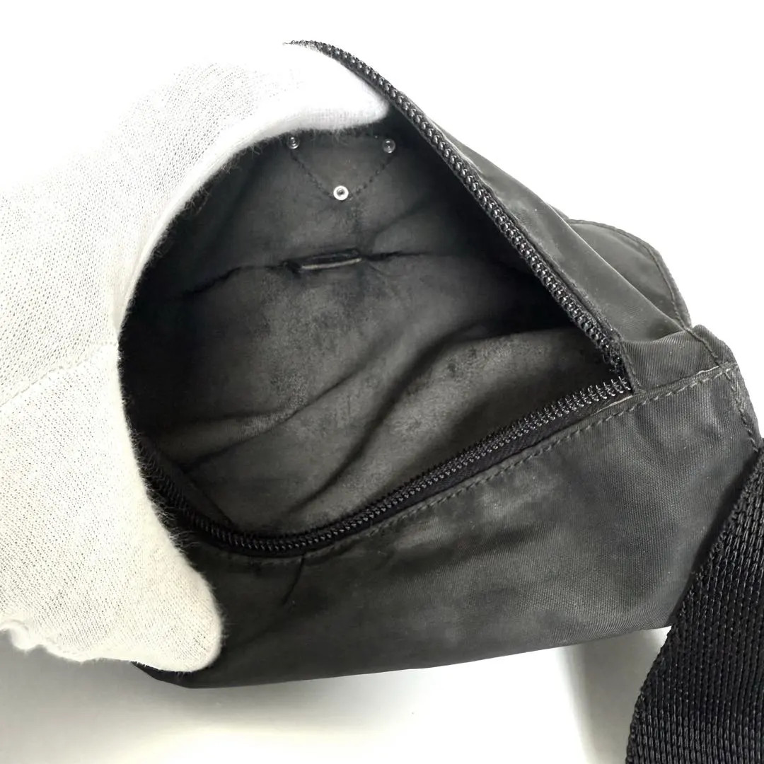 PRADA Nylon Leather  Shoulder Bag Black Women Authentic From JAPAN FS thumbnail 12