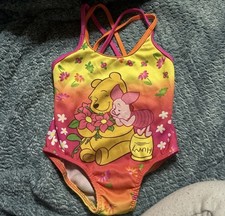 Vintage Winnie The Pooh Girls 12 Months Bathing Suit One Piece