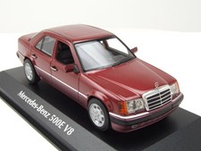 MERCEDES Benz 500 E V8 (W124) Red metallic 1991 1/43 MINICHAMPS 940037162