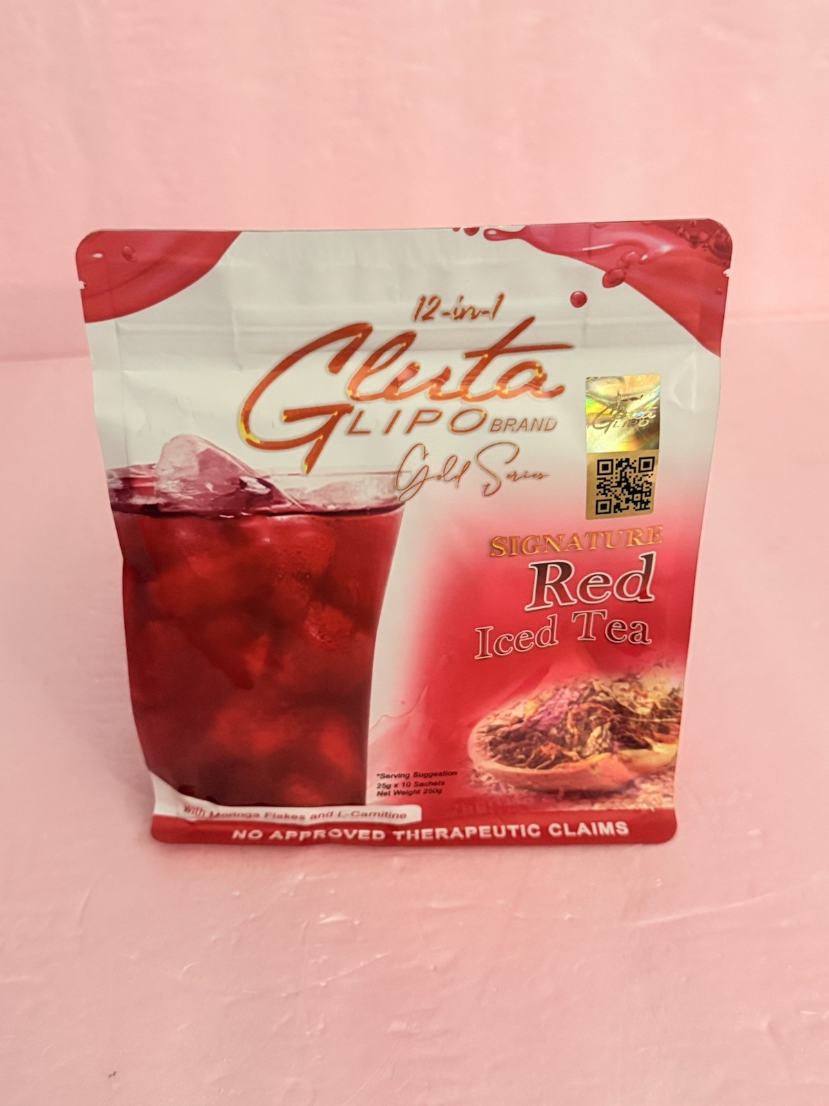 Gluta Lipo Red Iced Tea 12-in-1 Detox Slimming Whitening 10 Sachets