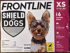 FRONTLINE Shield for Dogs Flea Tick Treatment 5-10 lbs, - Pack of 6