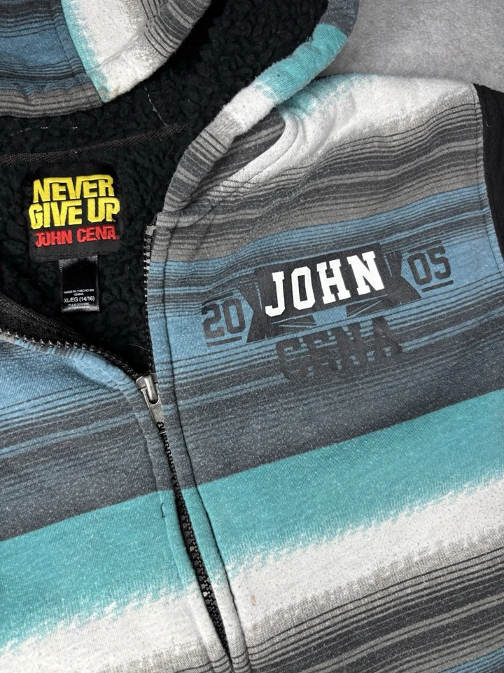 Juvenil XL John Cena Never Give Up WWE Pro Luchador Sudadera con Capucha Chaqueta Forrada de Vellón Foto 4 de 4