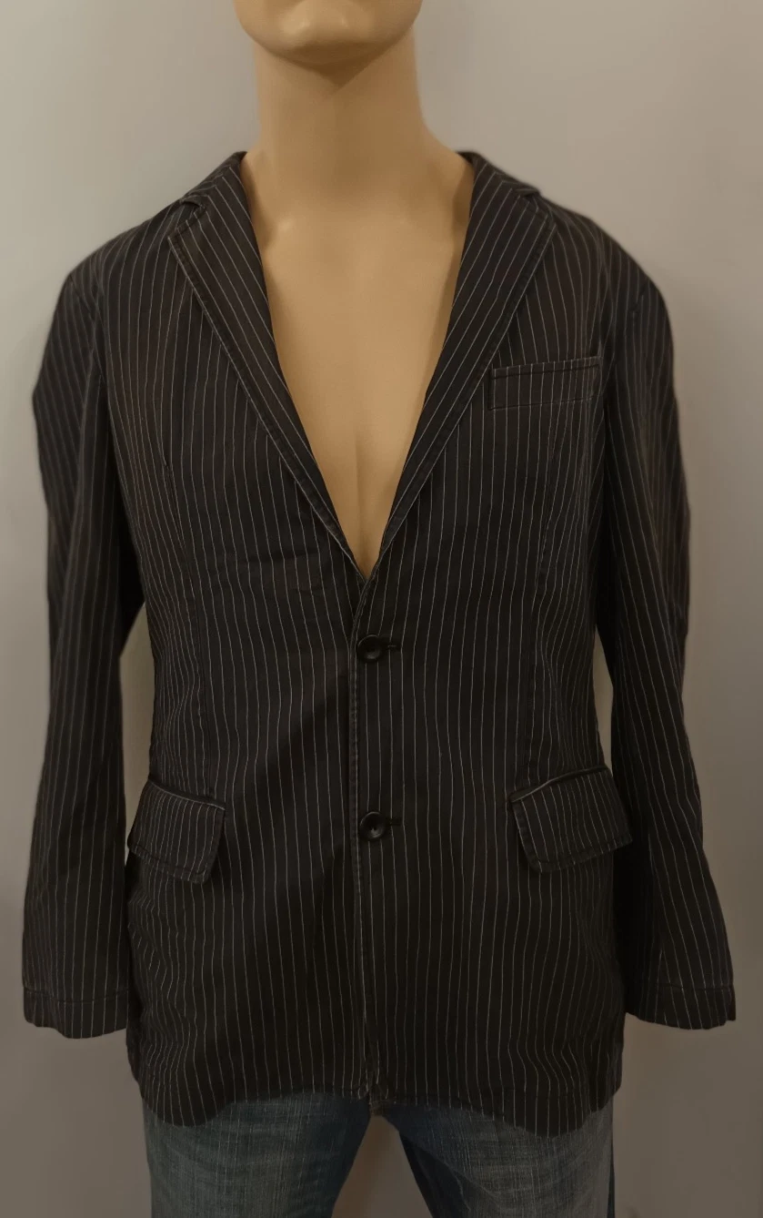 S.Oliver GENUA Summer Blazer Size 48 Top Striped Black