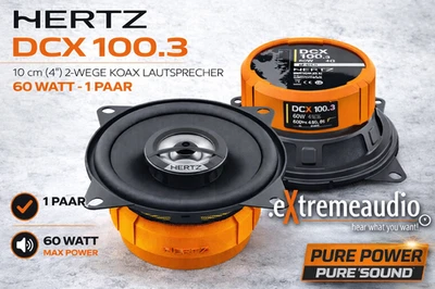 Hertz Dieci DCX 100.3 10 cm Système coaxial 2 voies 1 paire / 2 pièces LOT... - Photo 1/4