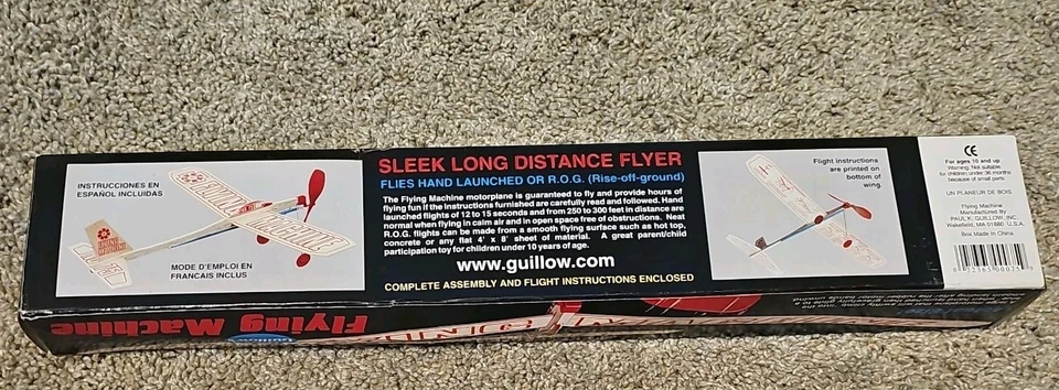 NIB 17" Flying Machine Balsa Wood Model Airplane Kit Guillow's GUI-75 - Image 2 of 3