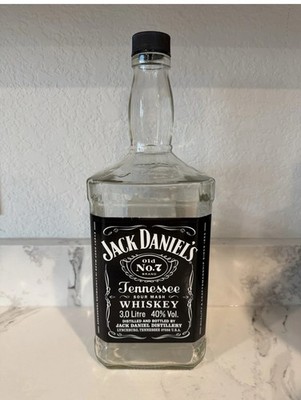 Jack Daniels Empty 3 Liter Big Bottle Old No. 7 Tennessee Whiskey Rare