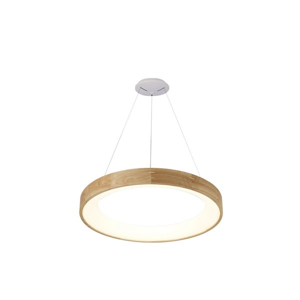 1X30W/Led, 2550Lm, IP20, 3000K, Weiß, Holz, Modern: Deckenlampe-image