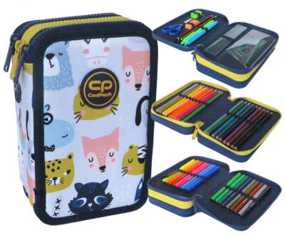 COOLPACK 3fach 44-teilig Mäppchen Federmappe Federtasche JUMPER 3 HAPPY ANIMALS