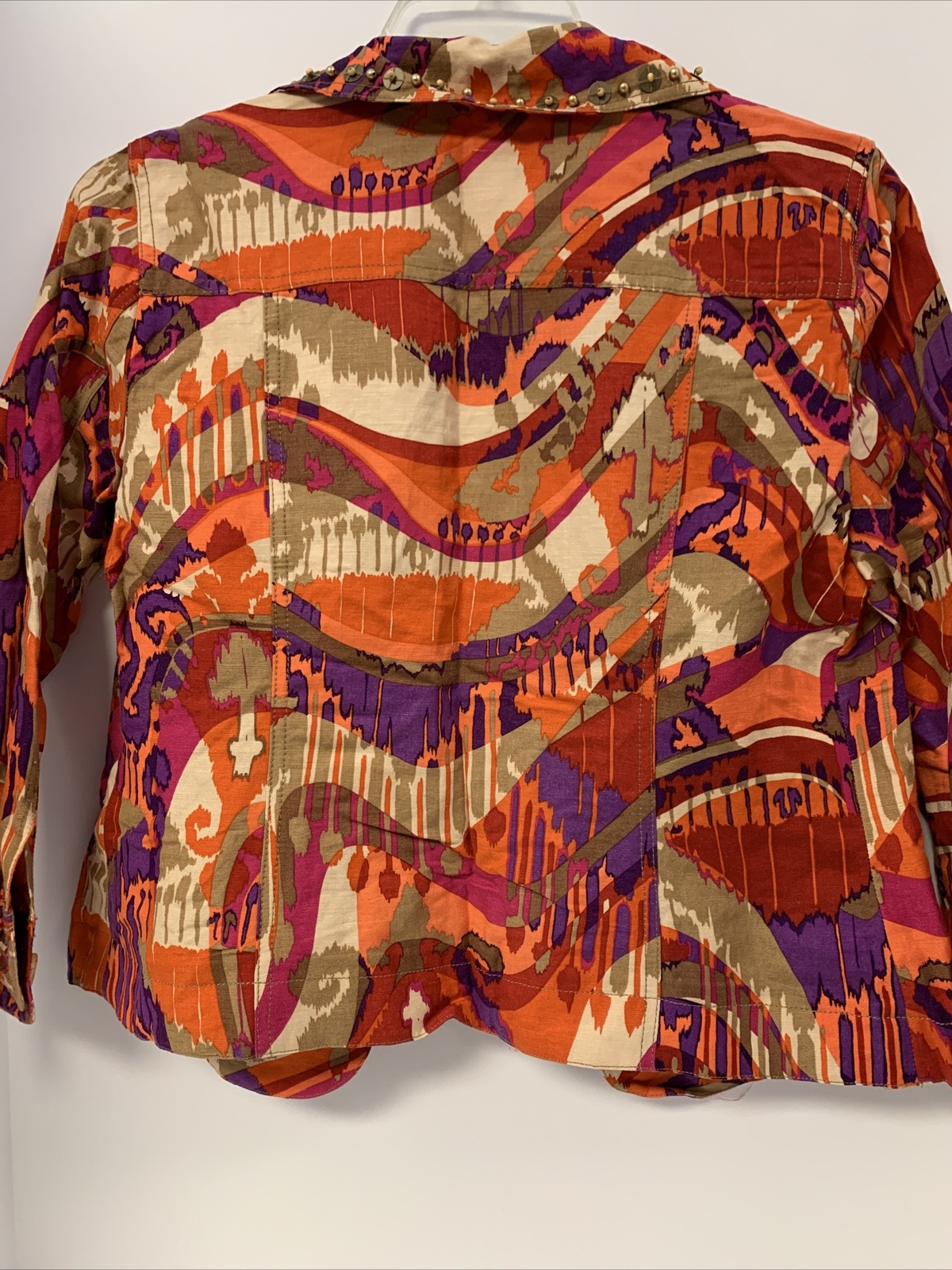 Ruby Rd Jacket Multicolor Orange Purple Broen Tan… - image 10