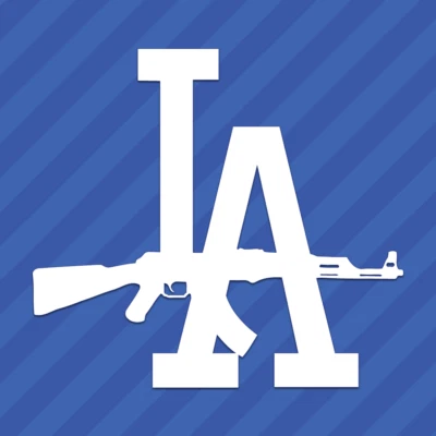 Los Angeles Dodgers LA AK-47 California Vinyl Decal Sticker AK47