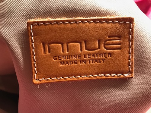Innue of Italy Italian Suede & Leather Combo Ladies Handbag Pink Limited Edition - Picture 3 of 9