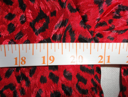 Oscar de la Renta Blouse ~ Womens 14 ~ Red/Black Leopard ~ Silky Dressy - Picture 15 of 19